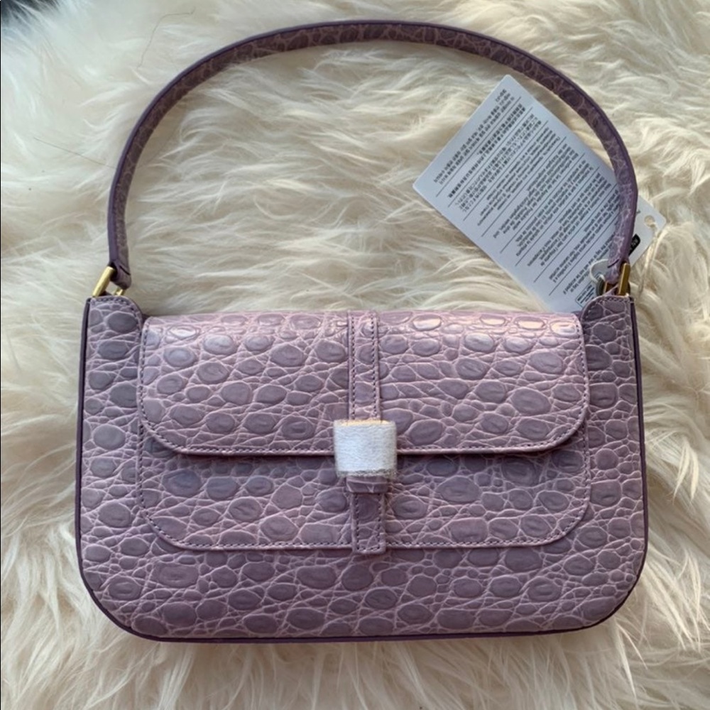 By Far Handbag Miranda croc-effect leather shoulder bag